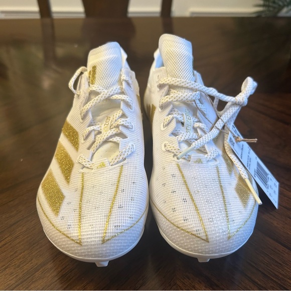 Adidas Men's Adizero 13.0, football cleats White/Gold Metallic, size 7 New - Picture 2 of 10